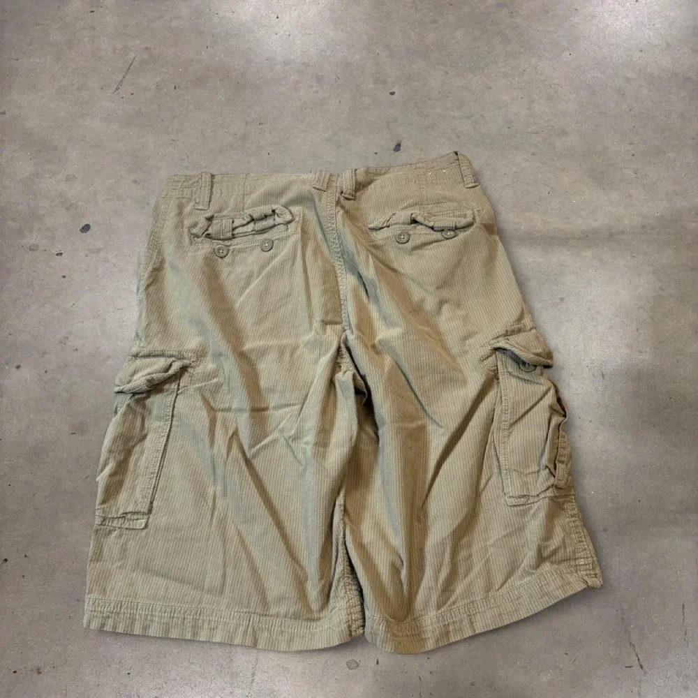 Arizona Khaki Brown Corduroy Cargo Shorts Mens 36 Y2K Cotton Utility Utility